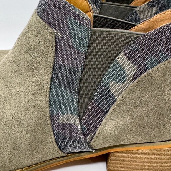 Boutique by Corky's Olive Green Camo Vegan Suede 'Crisp' Bootie   Size 11 NEW - Picture 5 of 13